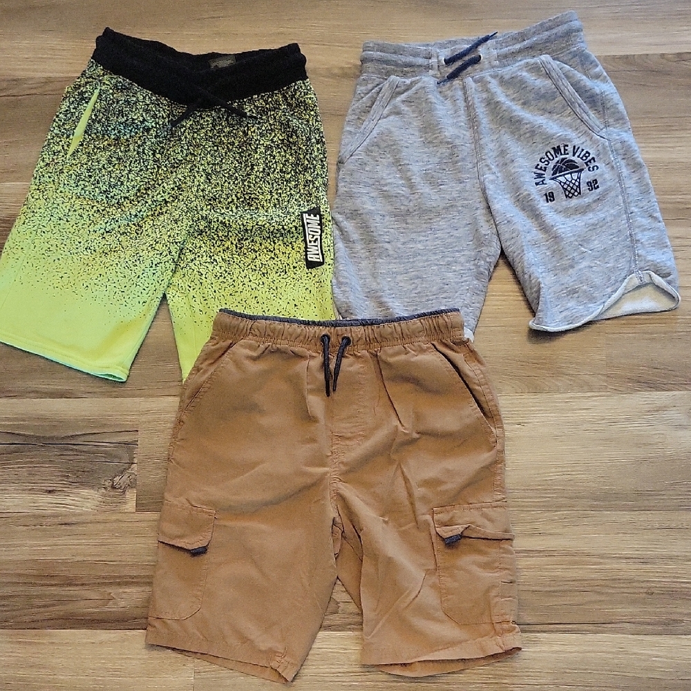 Men's Casual Shorts Set - Black, Gray, Tan